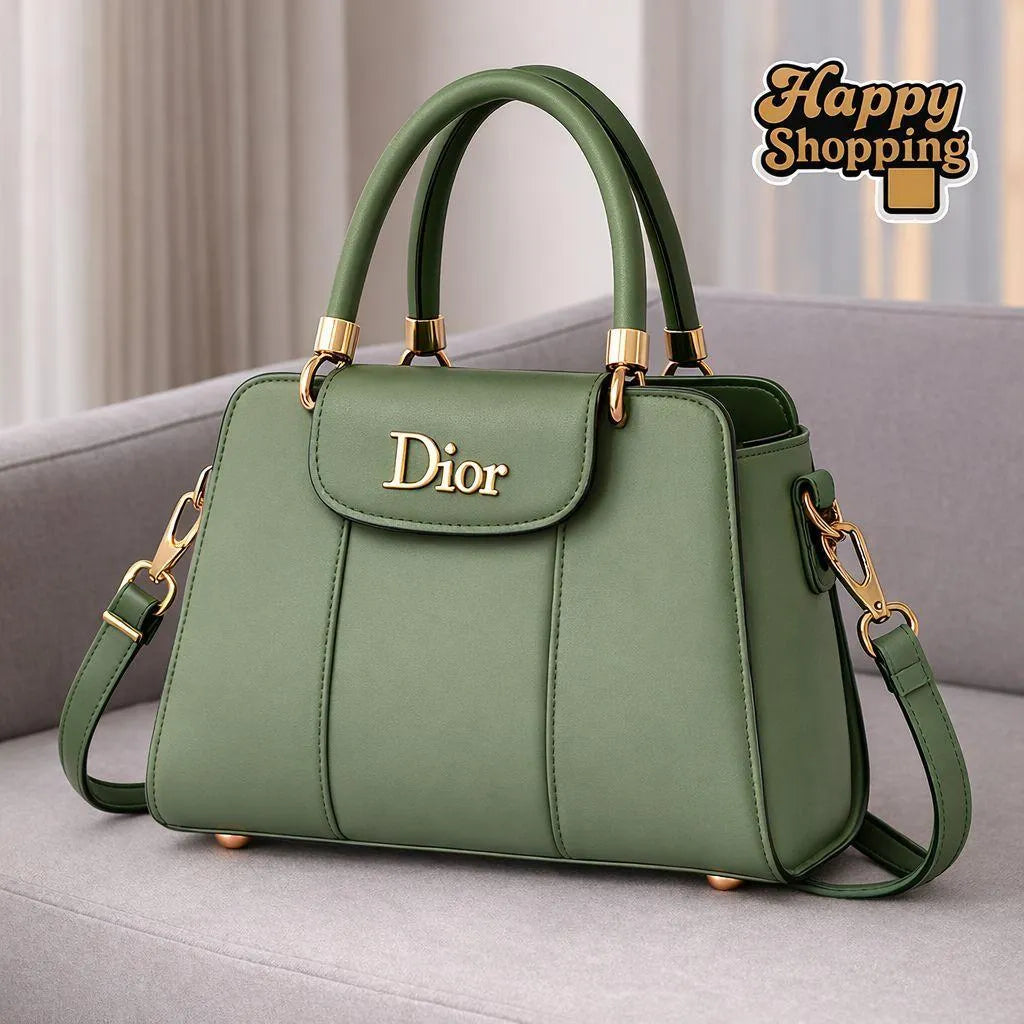 Green Leather Shoulder Bag for Women