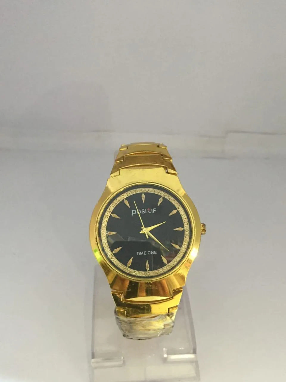 Positif Time One Gold Stainless Steel Watch for Men