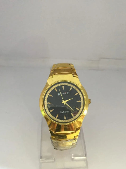Positif Time One Gold Stainless Steel Watch for Men