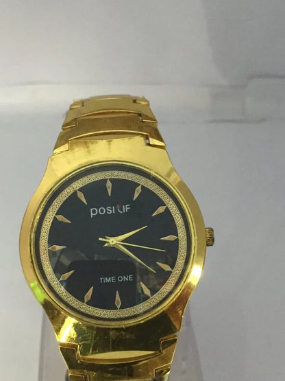 Positif Time One Gold Stainless Steel Watch for Men