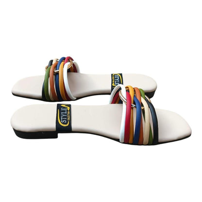 Multicolor PU Flat Flats for Women Size 6-11
