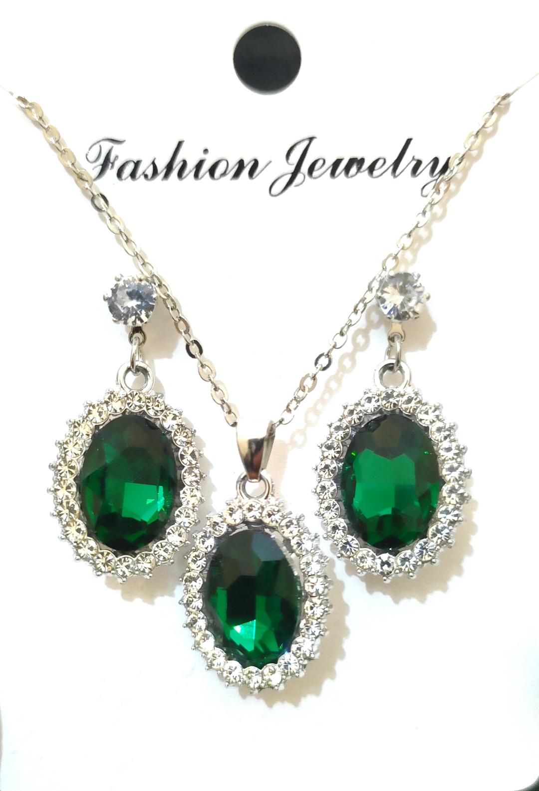 3 Piece Pendant Set Red Black Pink Blue Green White Alloy