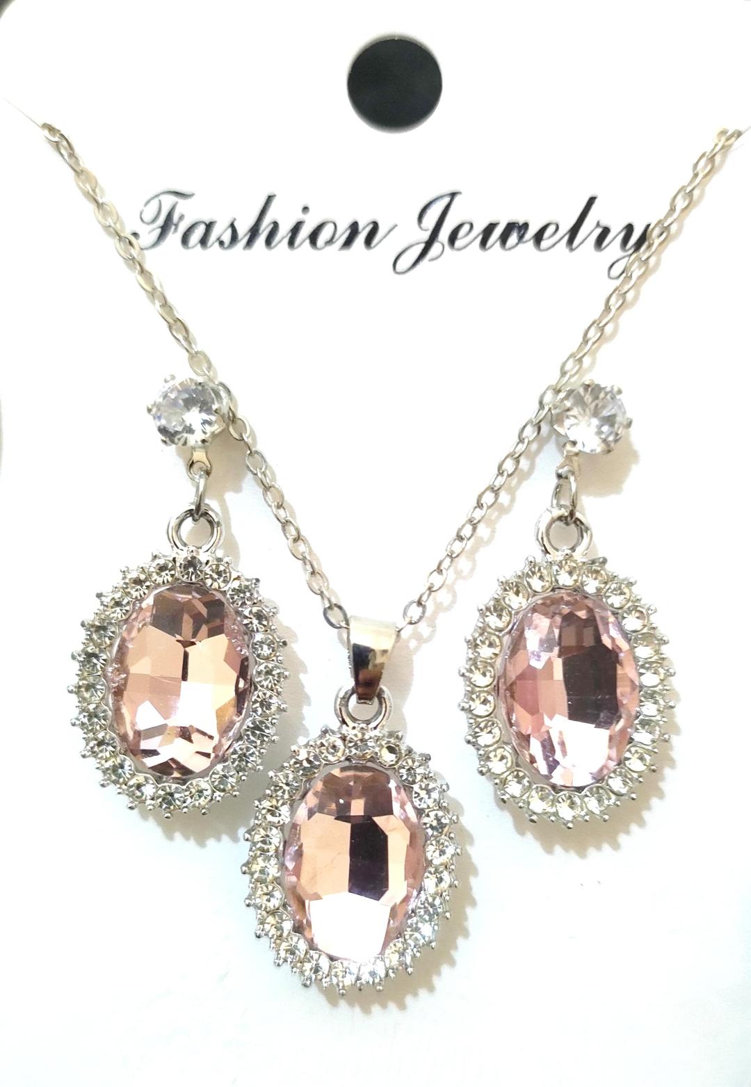 3 Piece Pendant Set Red Black Pink Blue Green White Alloy