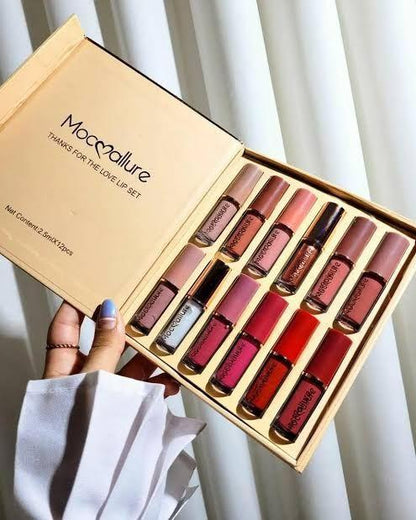 Mocollure 12-Piece Multicolor Lip Gloss Set