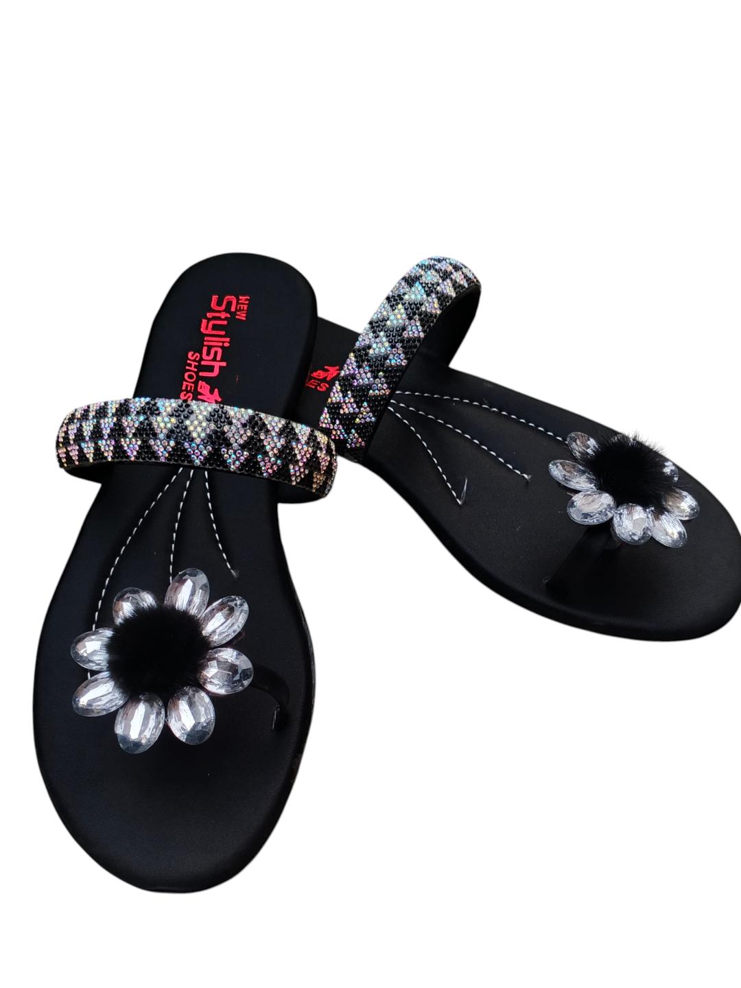 Women Black Satin Strap Sandals Semi-Formal