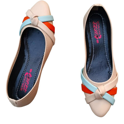 Women Synthetic Leather Off White Semi-Formal Pumps Sizes 6-10