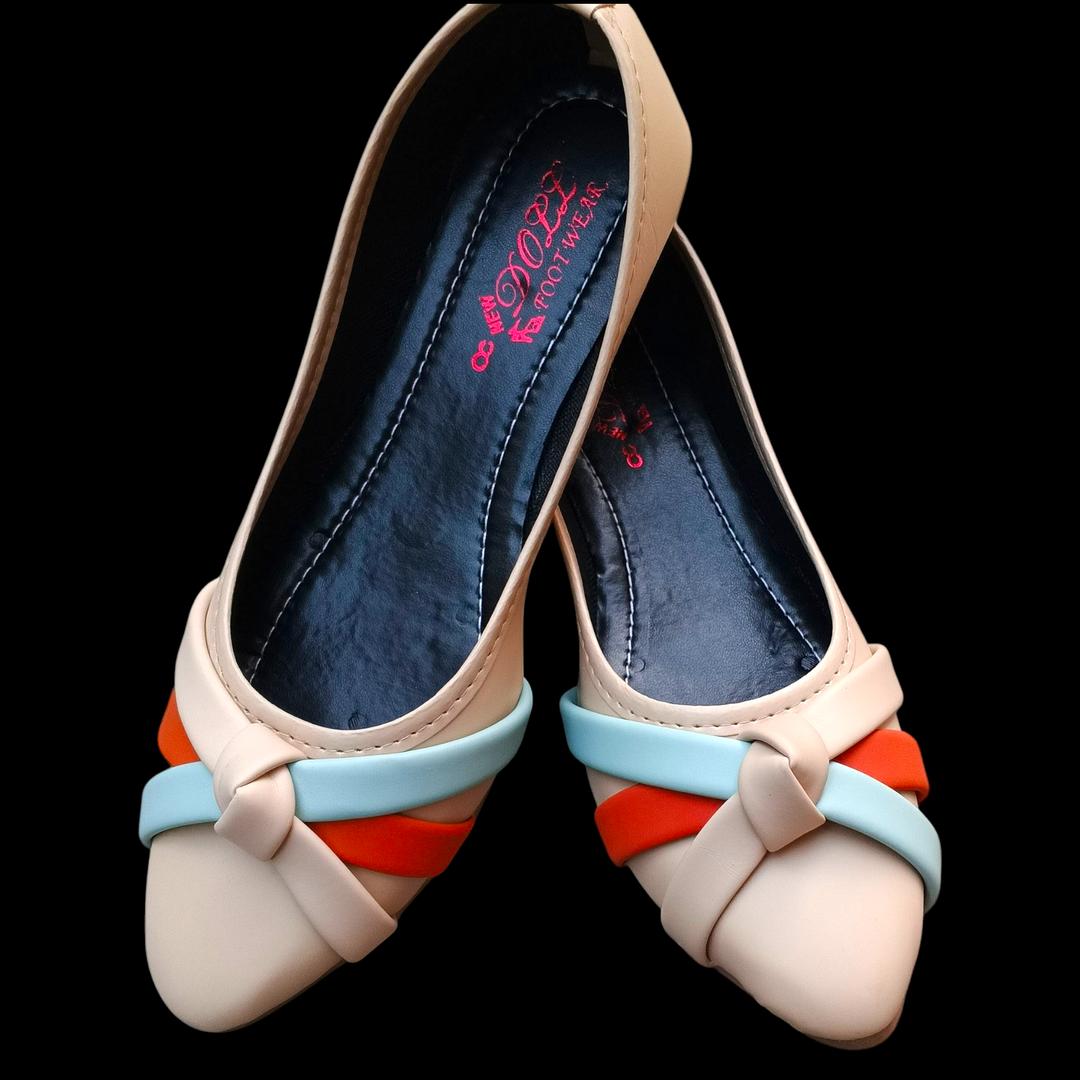 Women Synthetic Leather Off White Semi-Formal Pumps Sizes 6-10